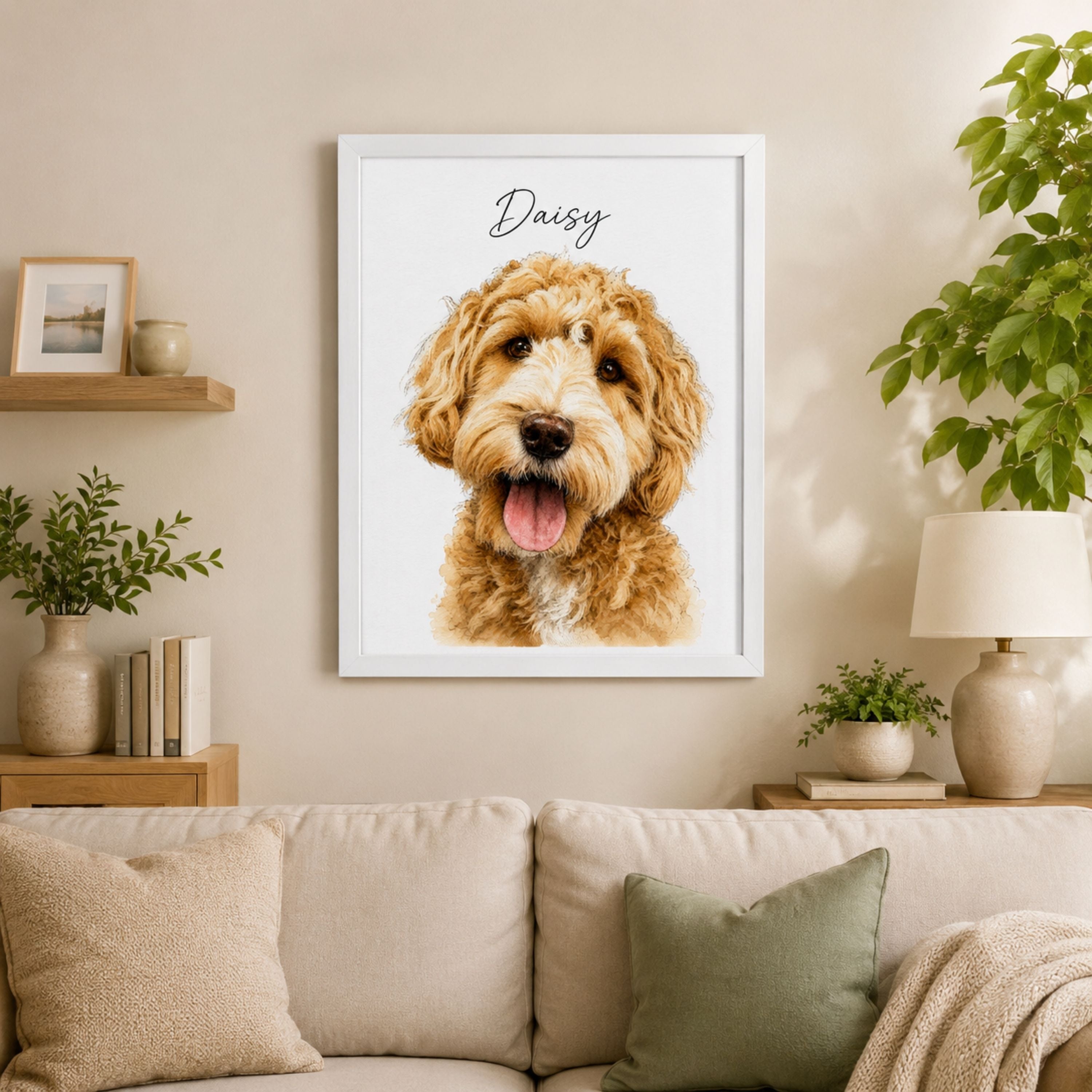 Custom Watercolor Pet Portrait from Photo | Personalized Pet Art