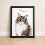 Custom Watercolor Pet Portrait from Photo | Personalized Pet Art