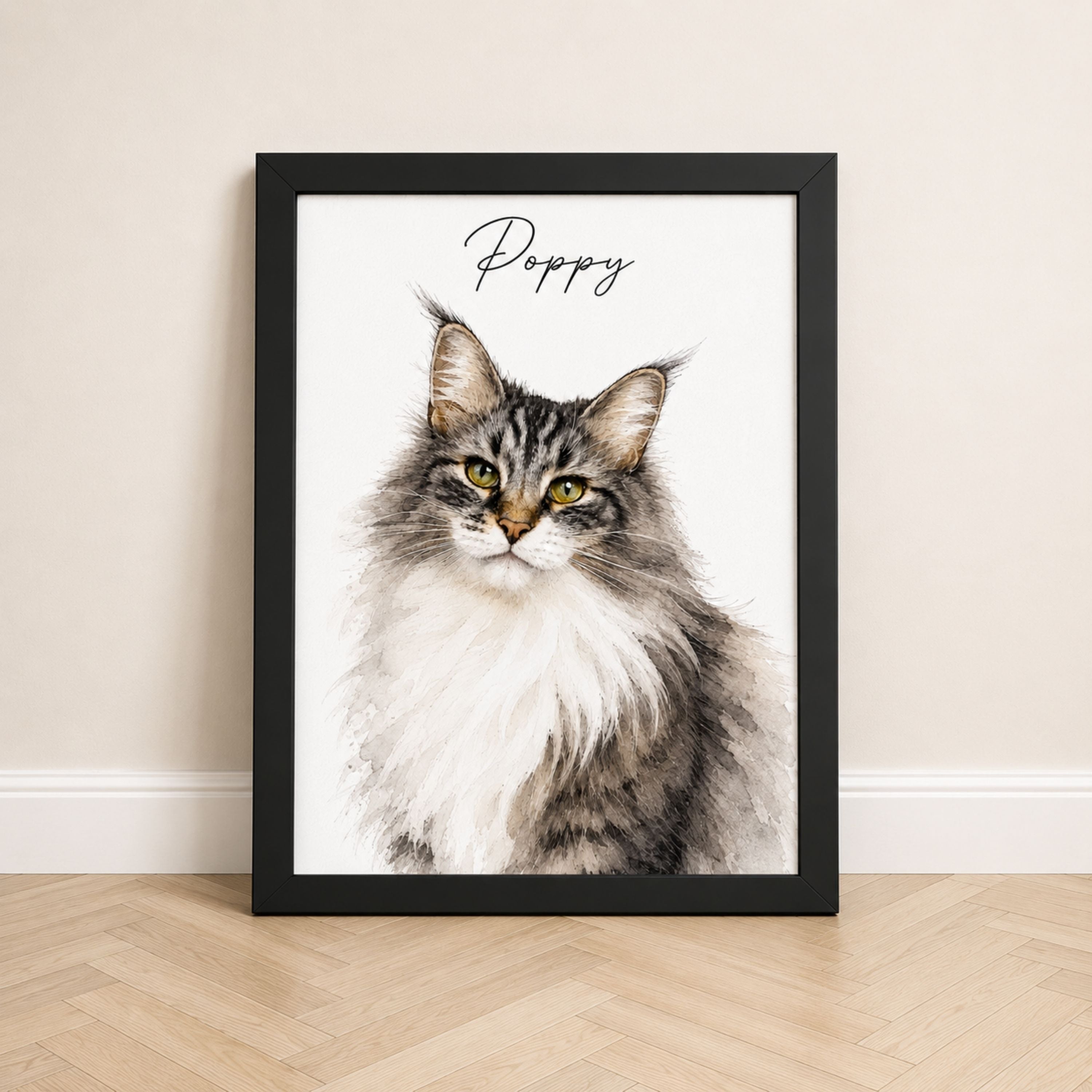 Custom Watercolor Pet Portrait from Photo | Personalized Pet Art