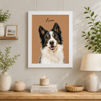 Custom Minimalist Pet Portrait from Photo | Personalized Pet Art