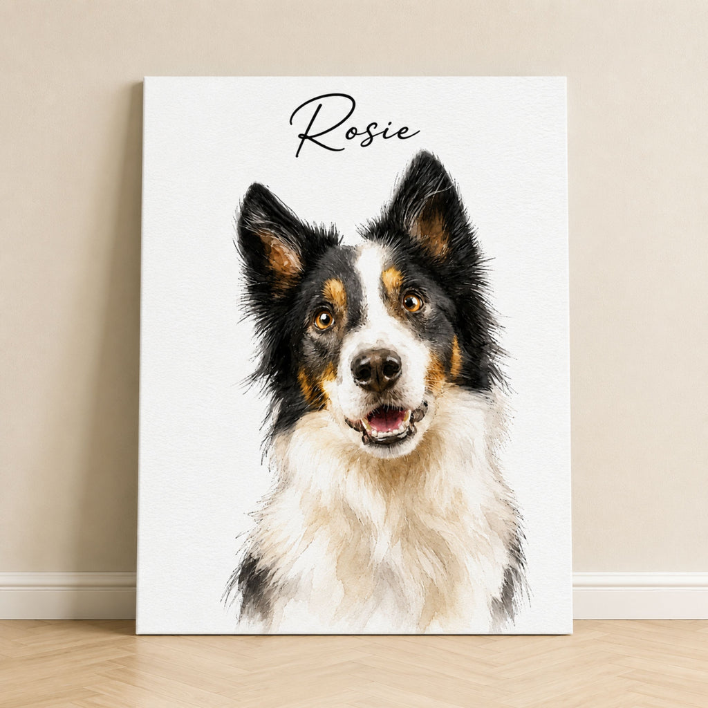Custom Watercolor Pet Portrait from Photo | Personalized Pet Art