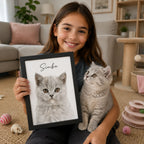 Custom Watercolor Pet Portrait from Photo | Personalized Pet Art