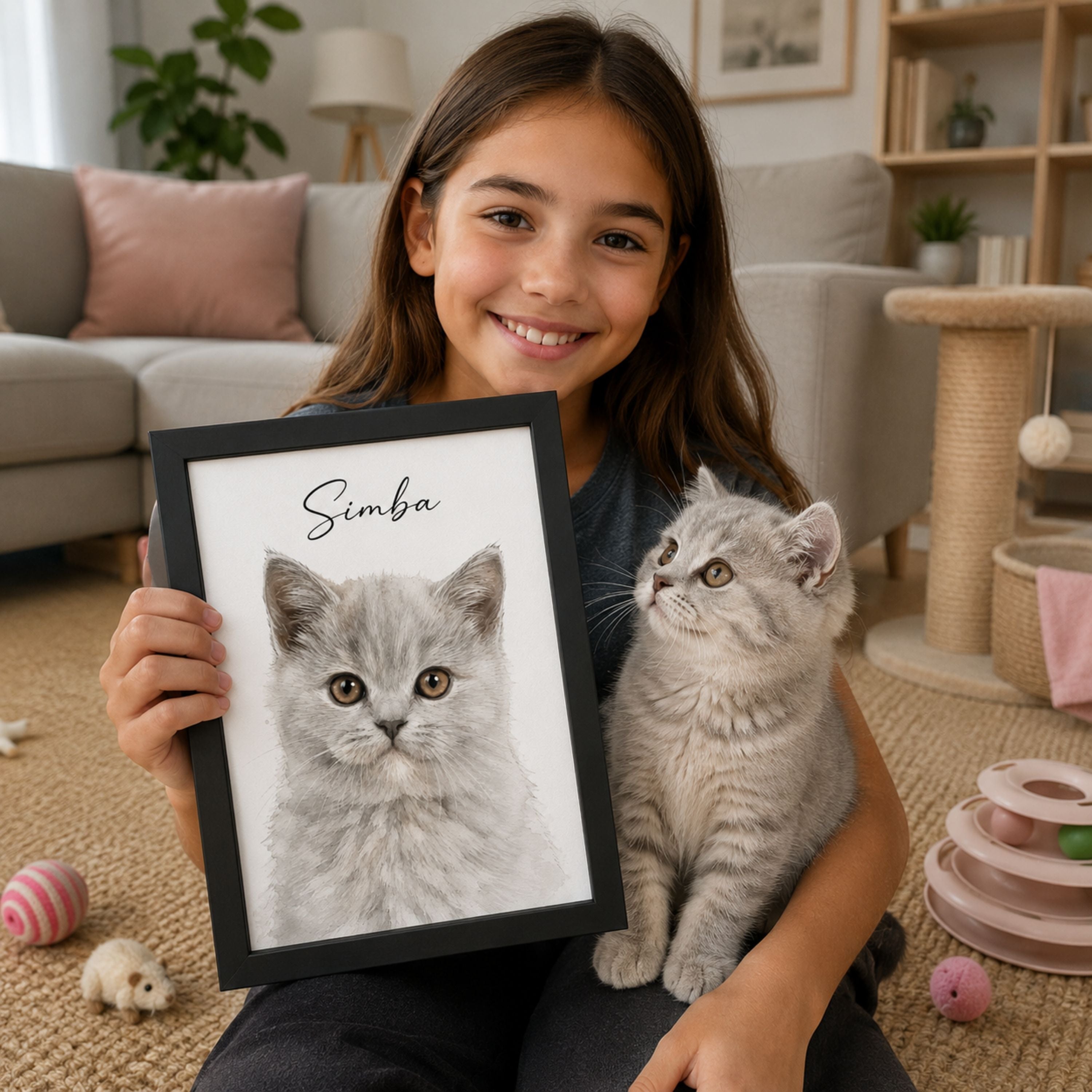 Custom Watercolor Pet Portrait from Photo | Personalized Pet Art