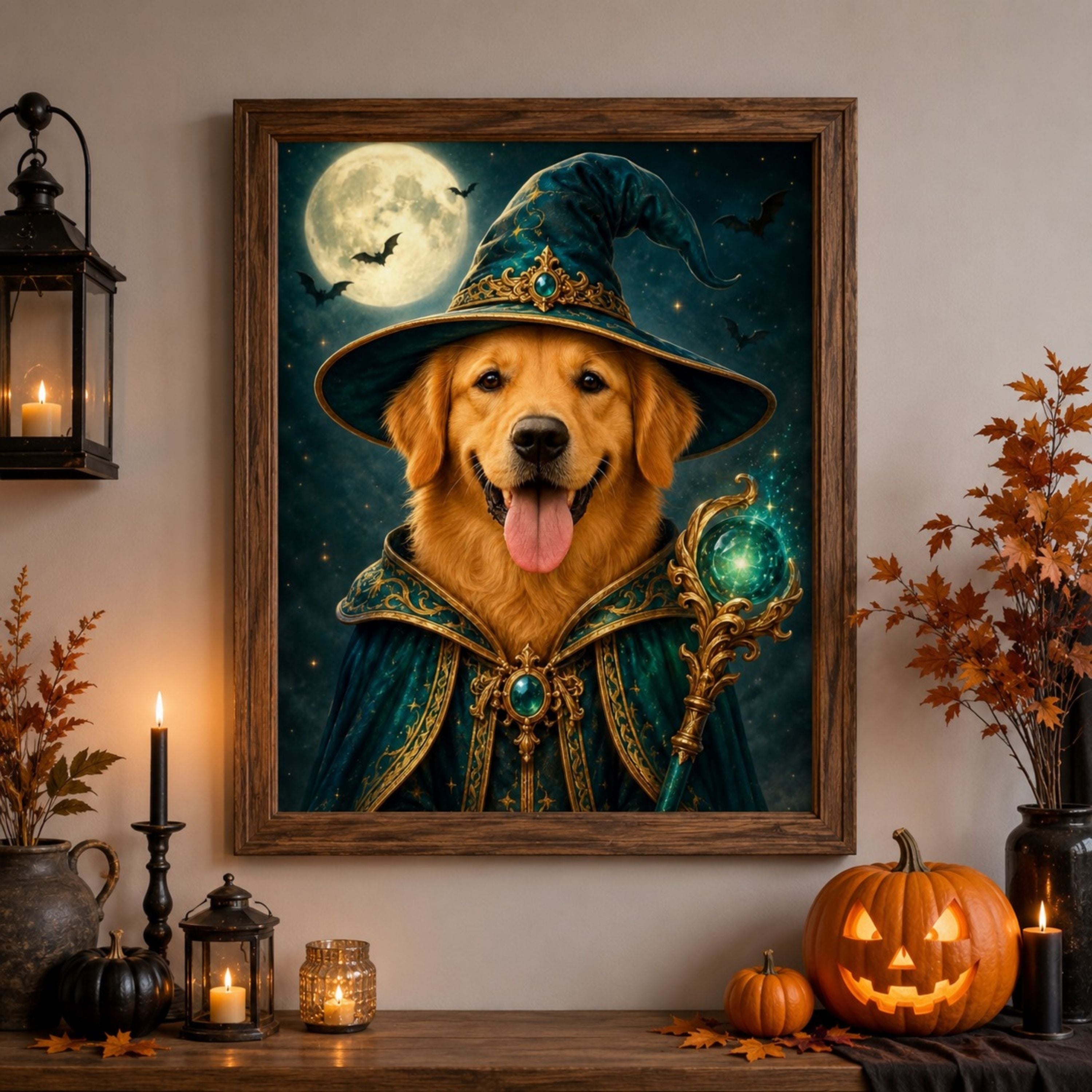 Custom Spooky Royal Pet Portrait | Gothic Halloween Art