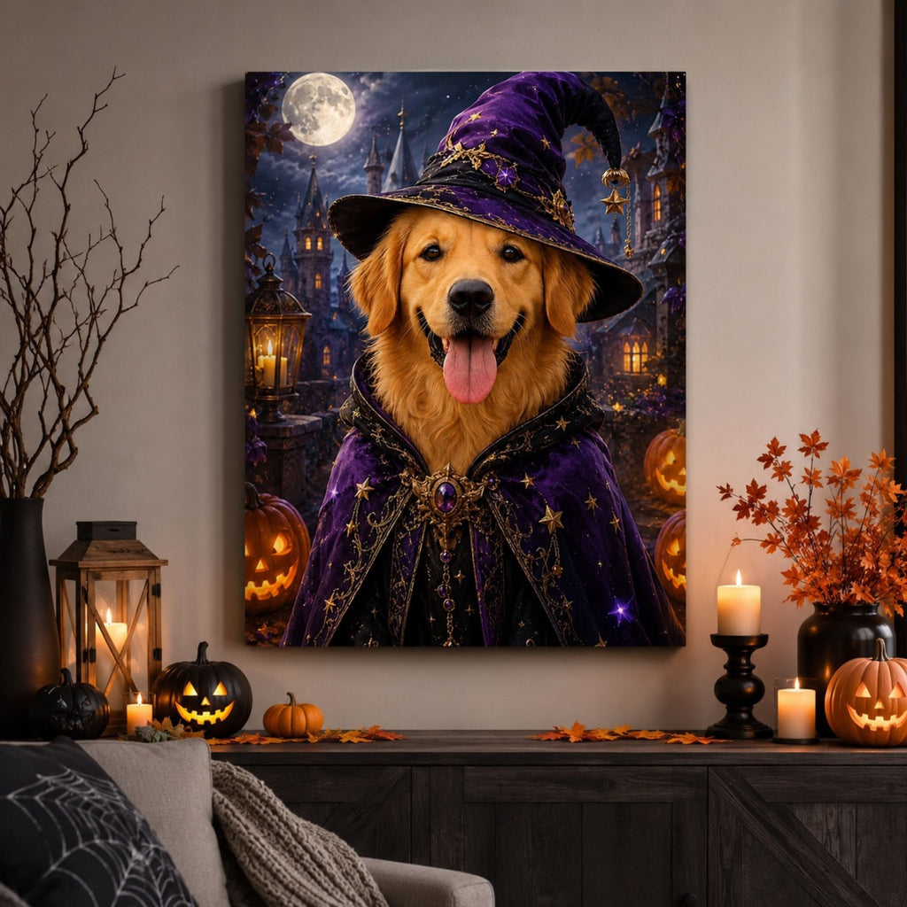Custom Spooky Royal Pet Portrait | Gothic Halloween Art