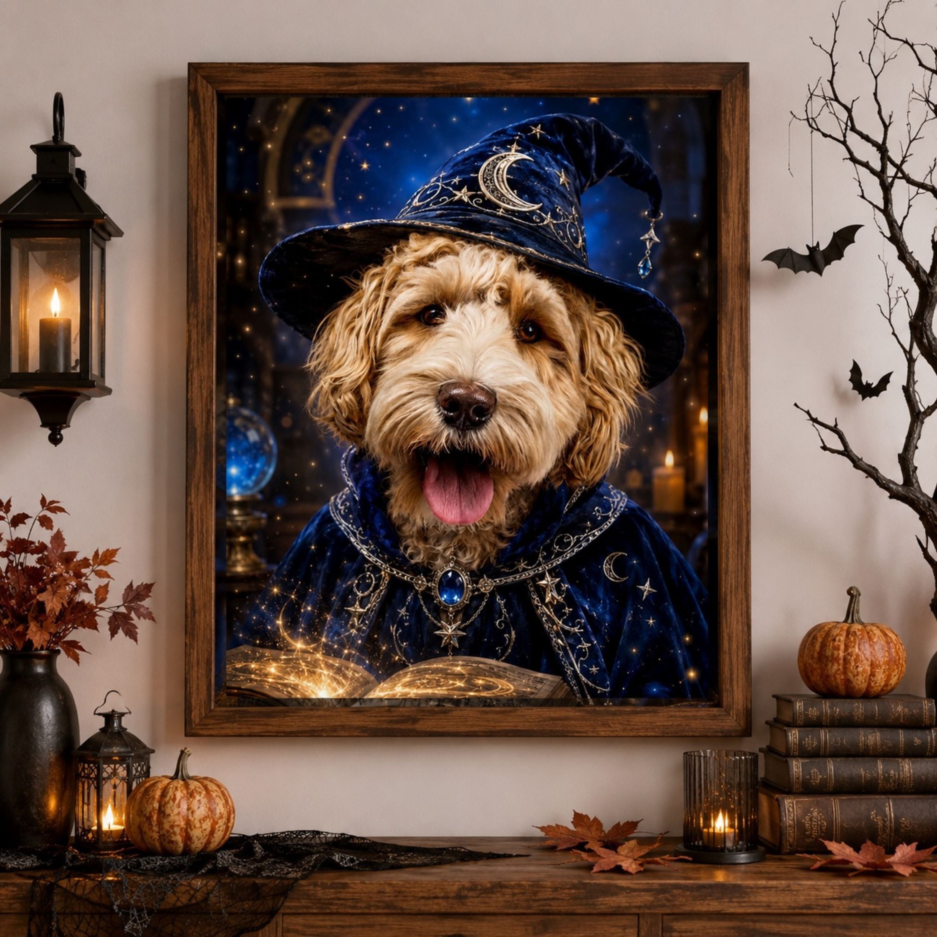 Custom Spooky Royal Pet Portrait | Gothic Halloween Art