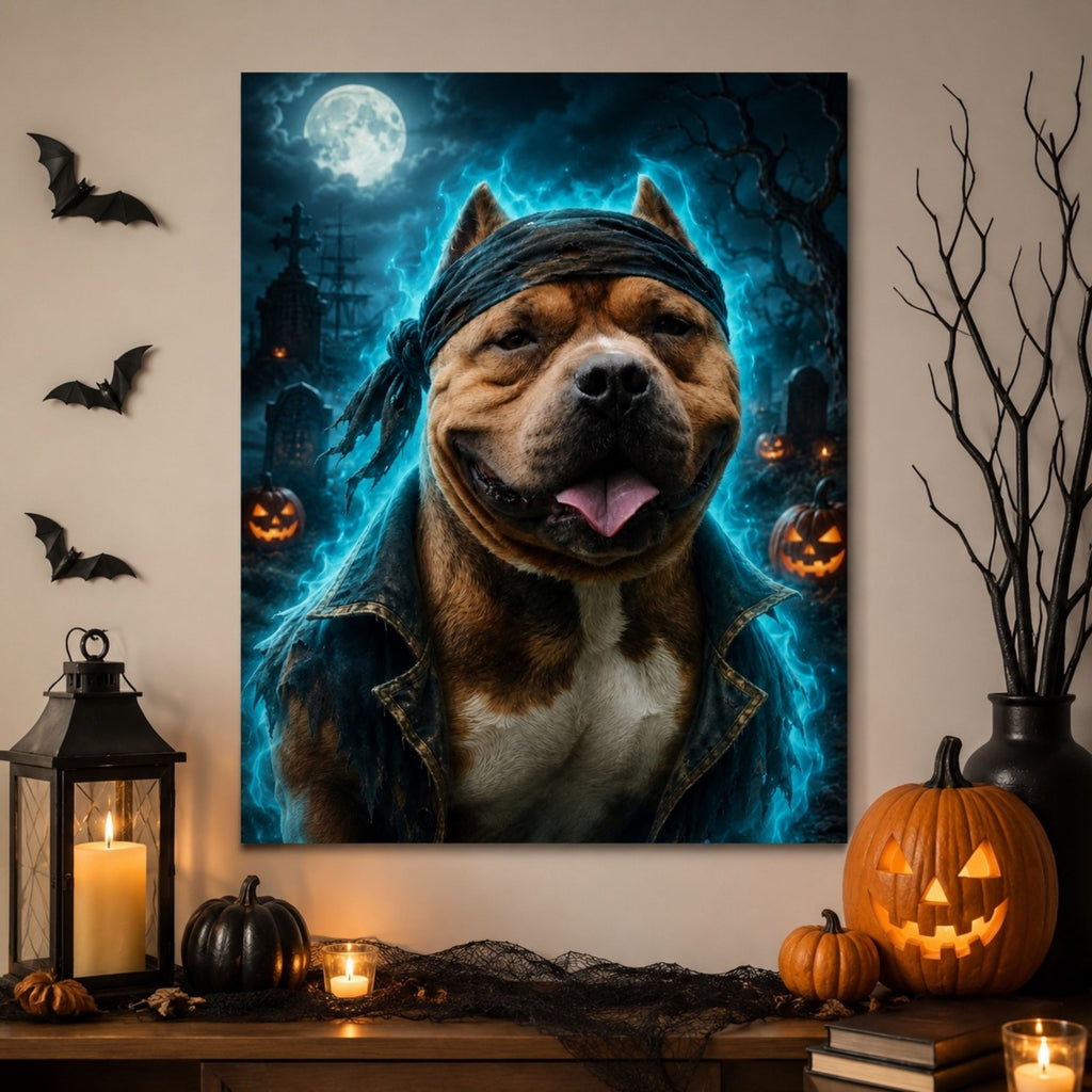 Custom Spooky Royal Pet Portrait | Gothic Halloween Art
