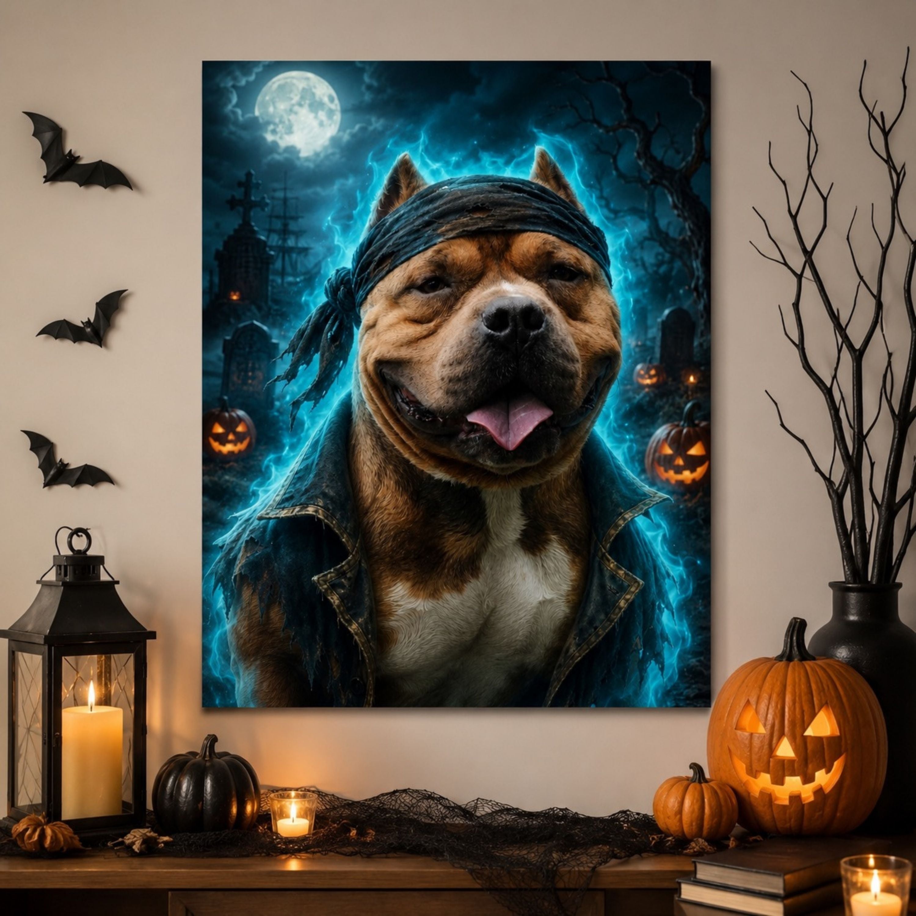 Custom Spooky Royal Pet Portrait | Gothic Halloween Art