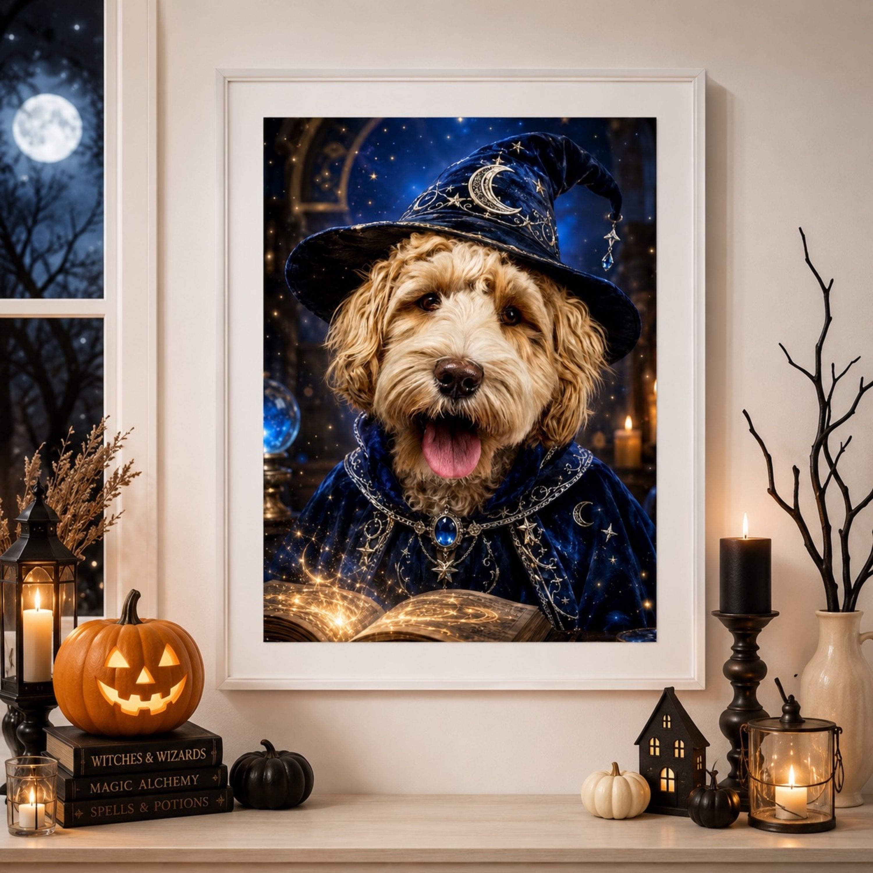 Custom Spooky Royal Pet Portrait | Gothic Halloween Art