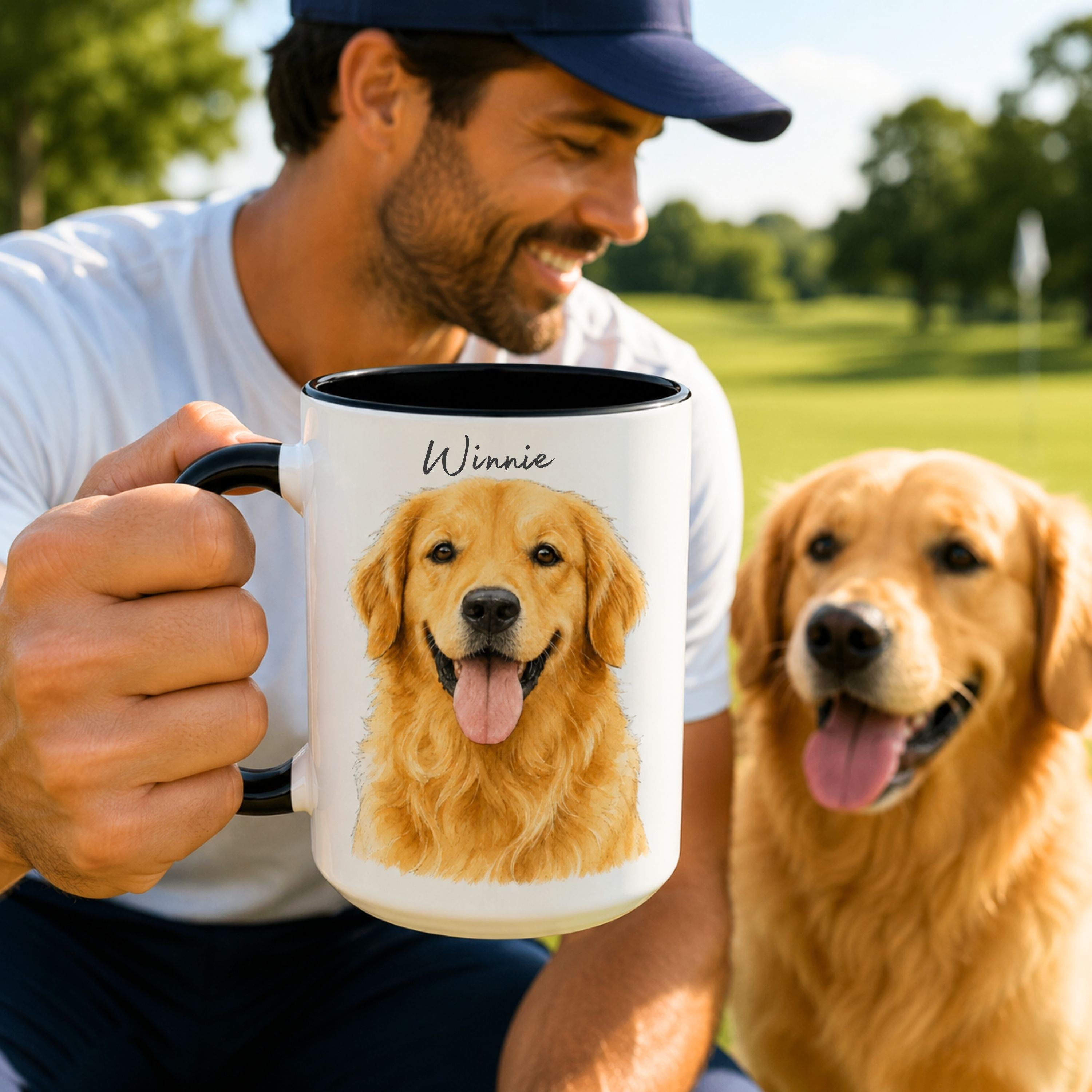 Custom Watercolor Pet Portrait Mug | Personalized Dog & Cat Coffee Cup