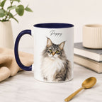 Custom Watercolor Pet Portrait Mug | Personalized Dog & Cat Coffee Cup