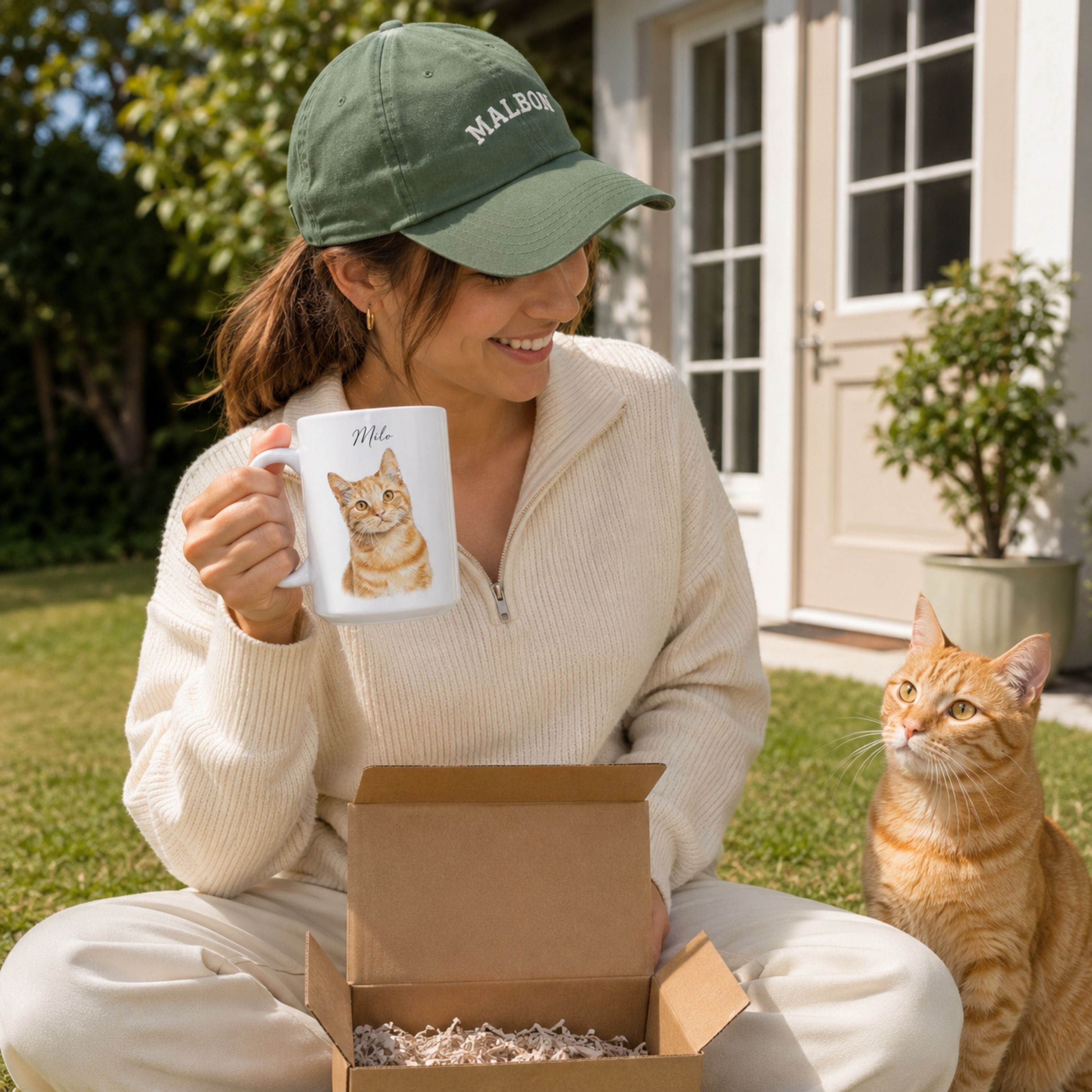 Custom Watercolor Pet Portrait Mug | Personalized Dog & Cat Coffee Cup