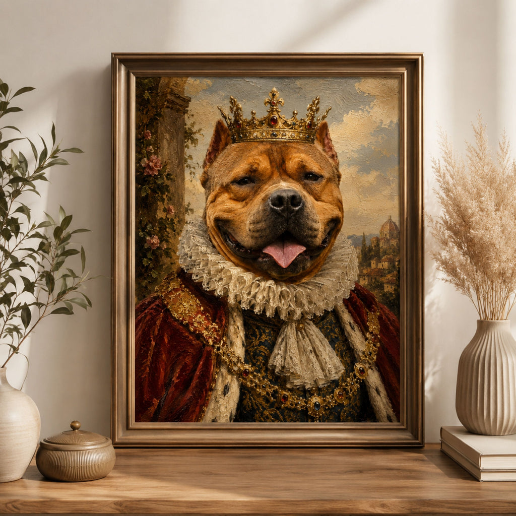 Custom Renaissance Pet Portrait | Royal Oil Painting Gift