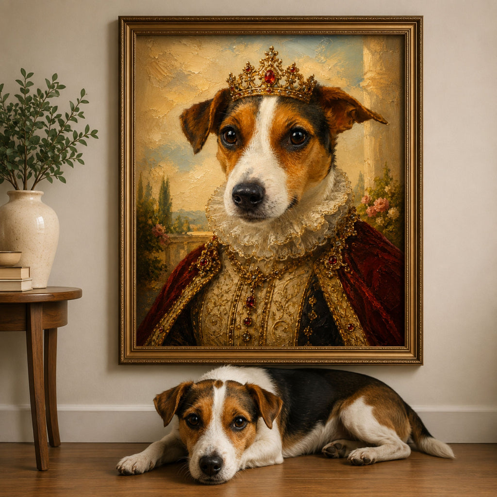 Custom Renaissance Pet Portrait | Royal Oil Painting Gift