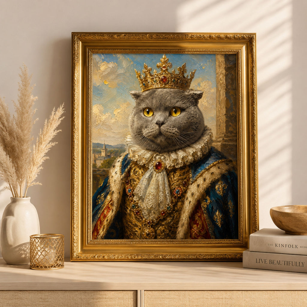 Custom Renaissance Pet Portrait | Royal Oil Painting Gift