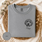 Custom Minimalist Pet Sketch T-Shirt | Personalized Dog Portrait Tee