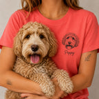 Custom Minimalist Pet Sketch T-Shirt | Personalized Dog Portrait Tee