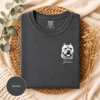Custom Minimalist Pet Sketch T-Shirt | Personalized Dog Portrait Tee