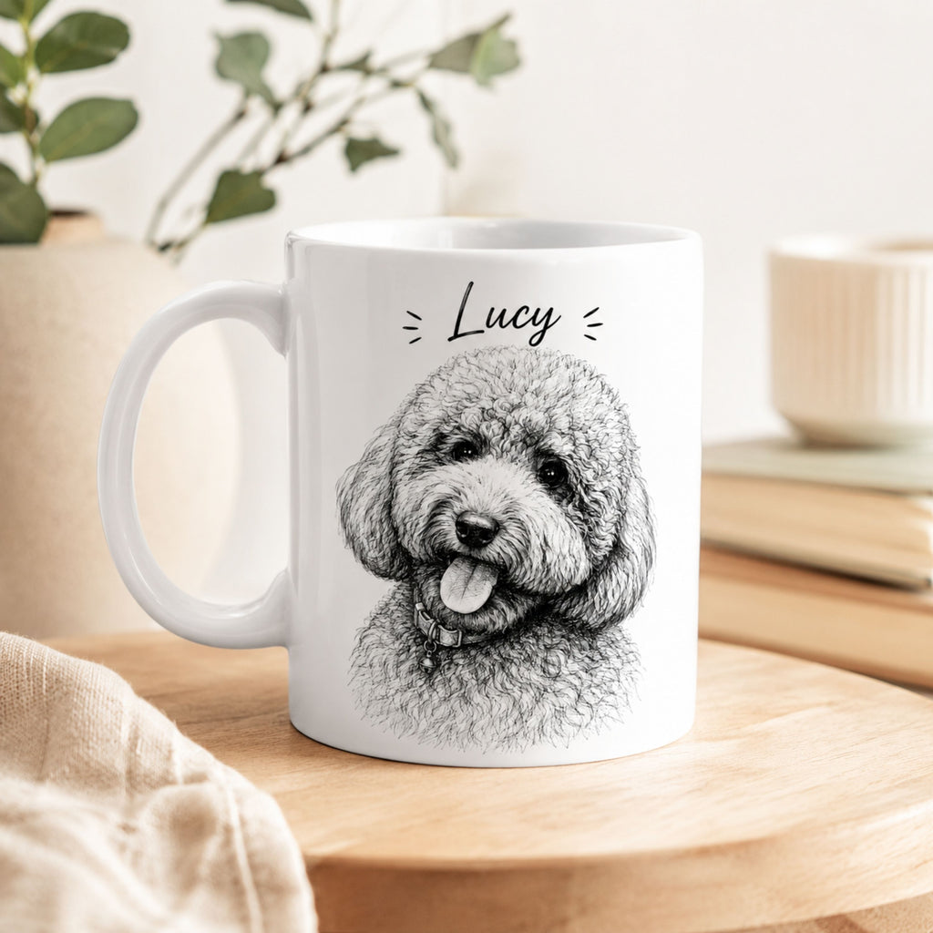 Custom Street Style Dog Portrait Mug | Personalized Pet Coffee Cup