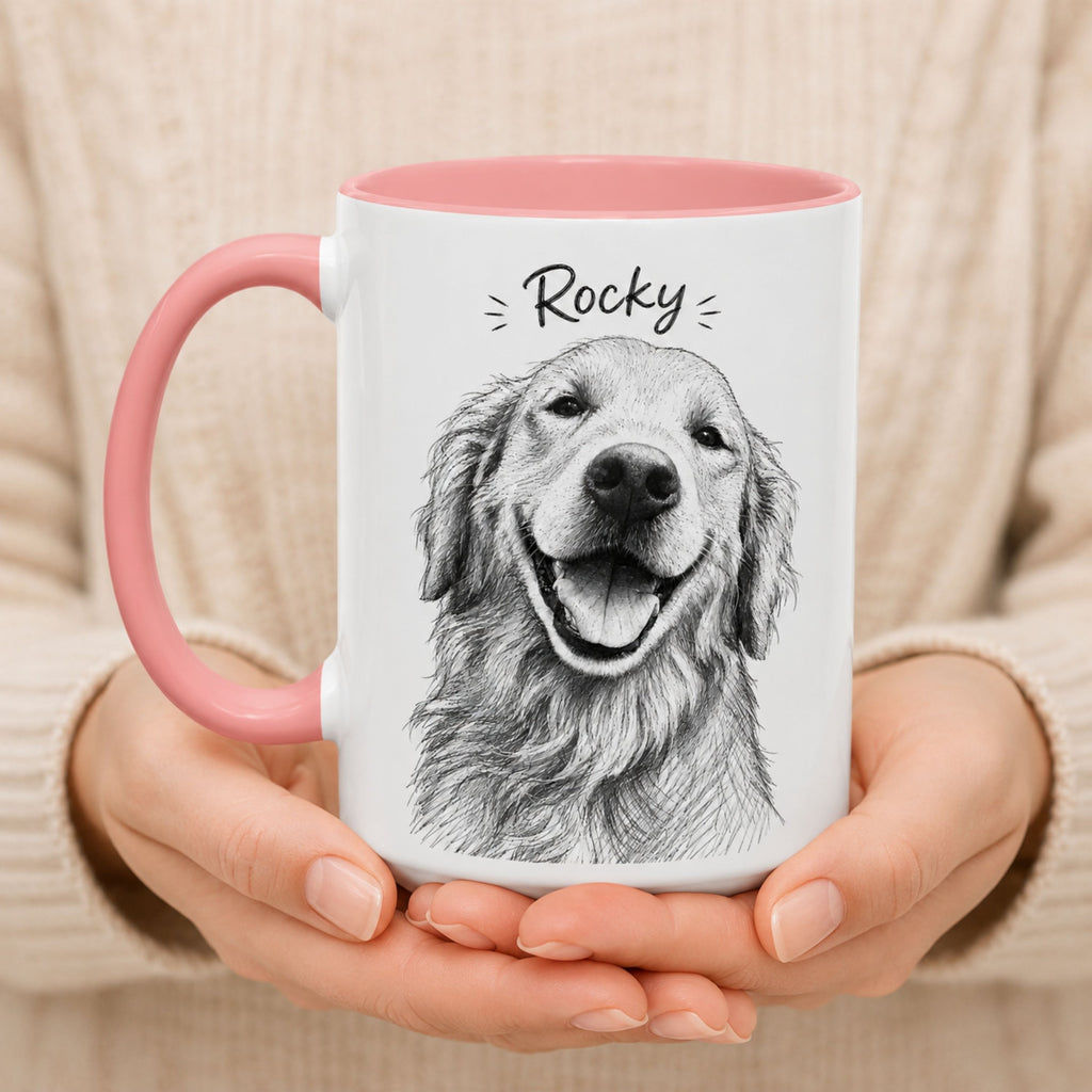 Custom Street Style Dog Portrait Mug | Personalized Pet Coffee Cup