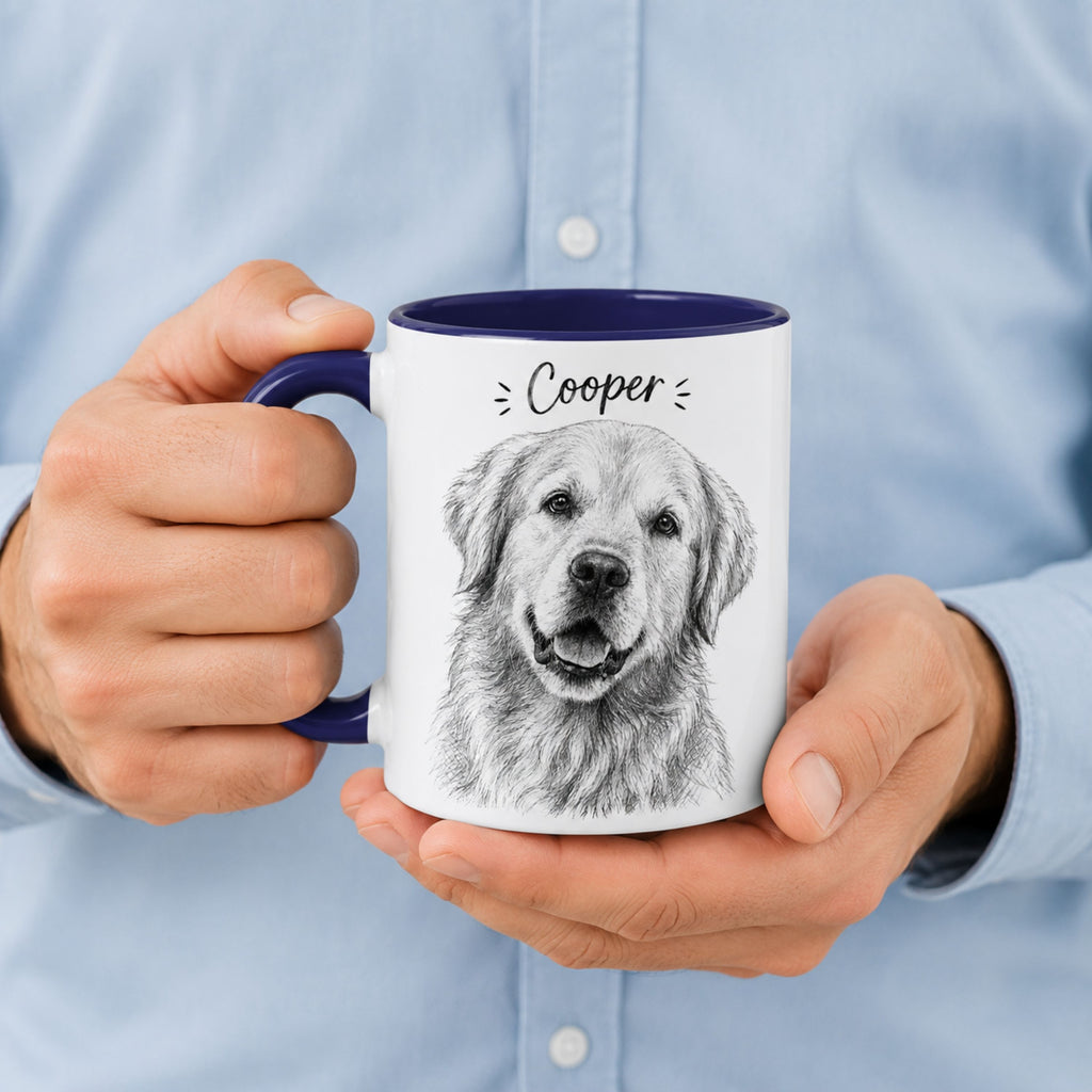 Custom Street Style Dog Portrait Mug | Personalized Pet Coffee Cup