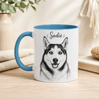 Custom Street Style Dog Portrait Mug | Personalized Pet Coffee Cup