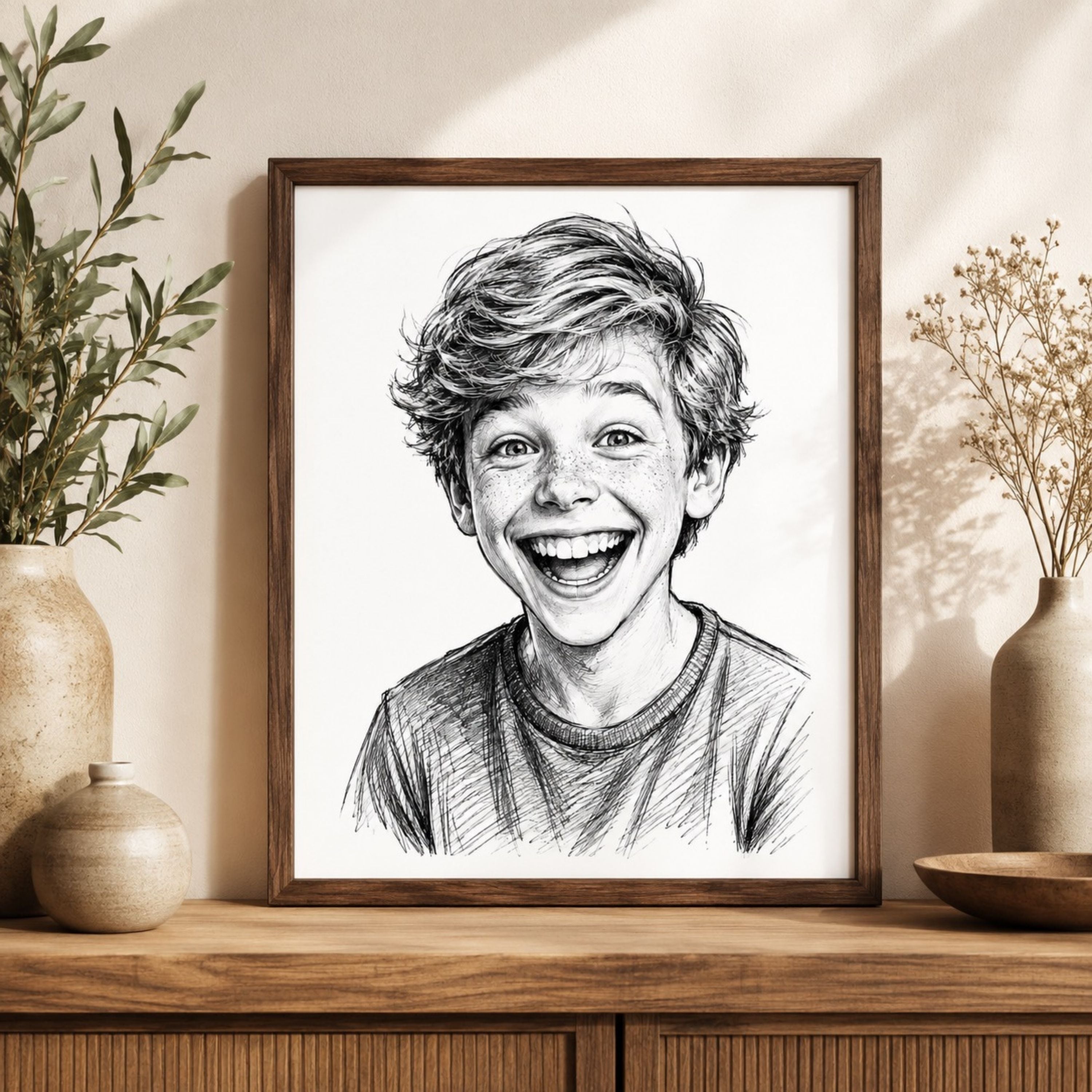 Custom Street Style Ink Portrait from Photo