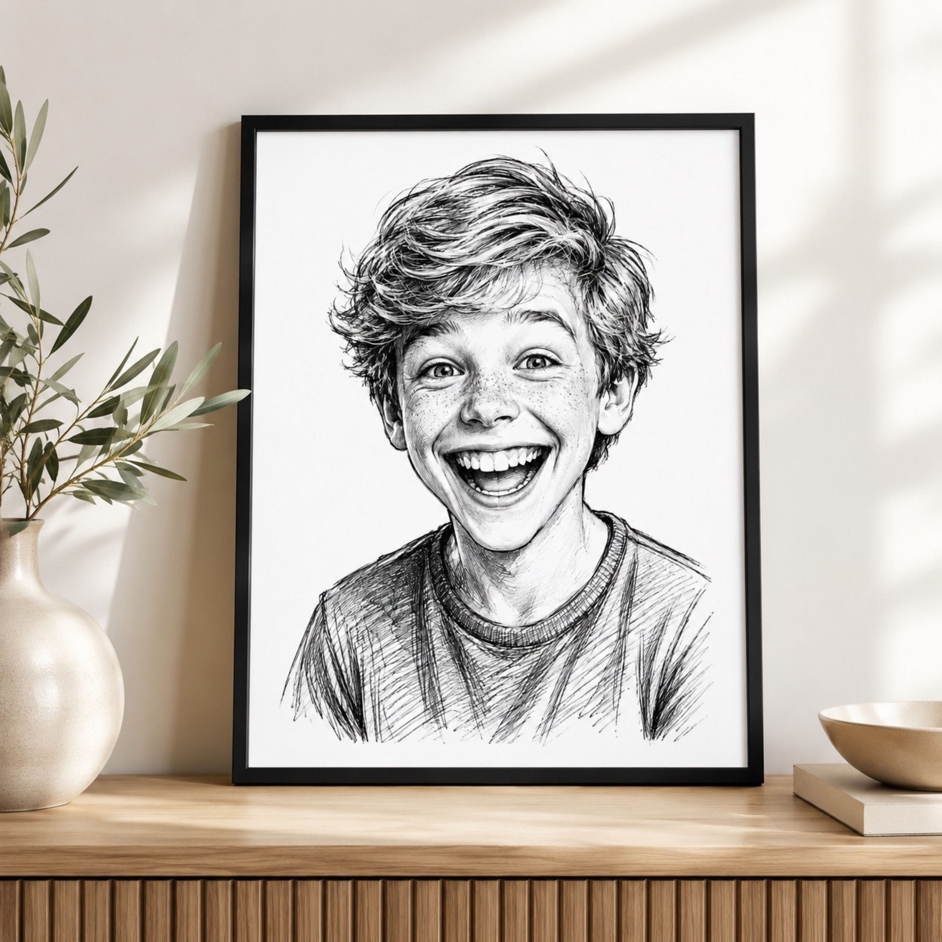 Custom Street Style Ink Portrait from Photo