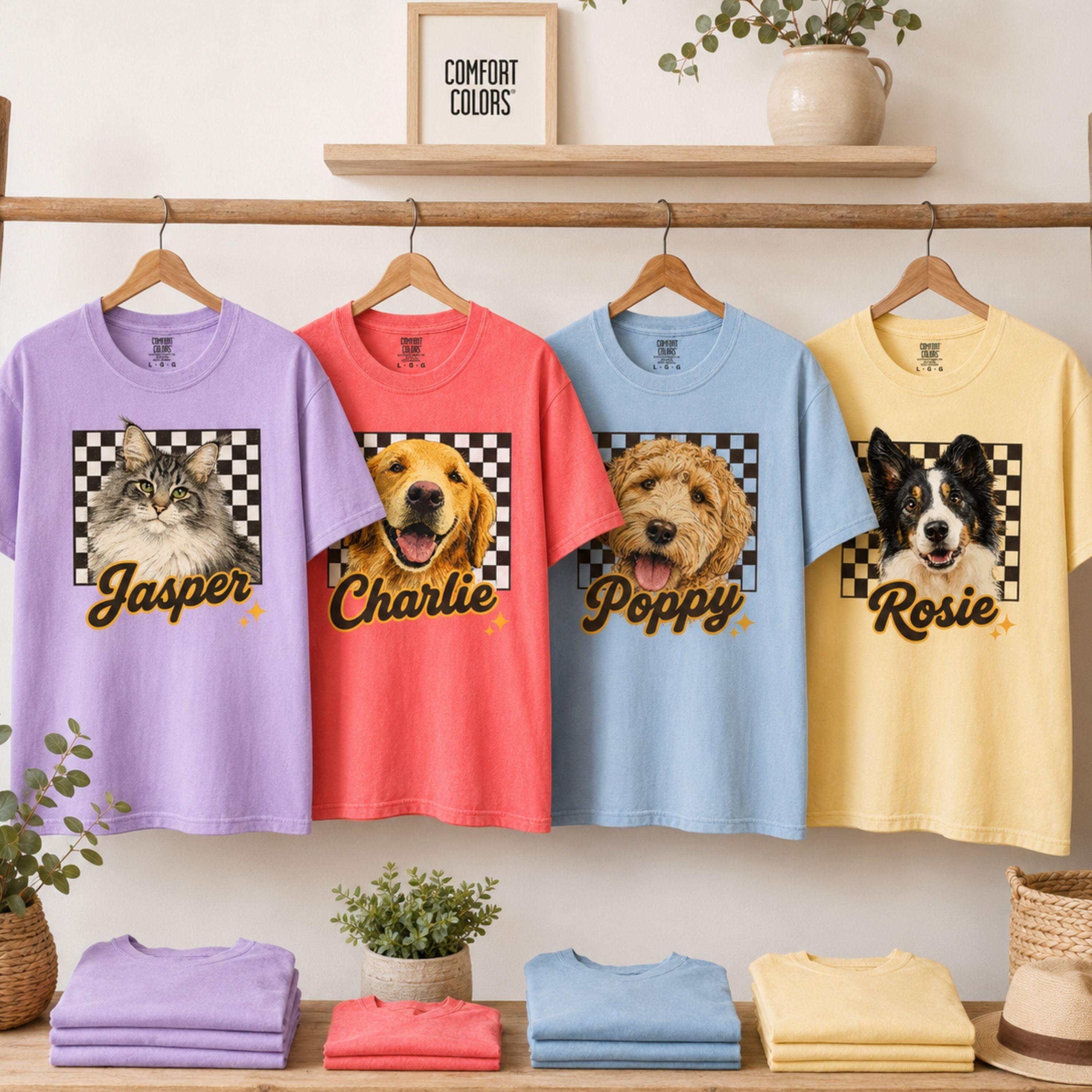 Custom Vintage Retro Pet Shirt | Personalized Dog Graphic Tee