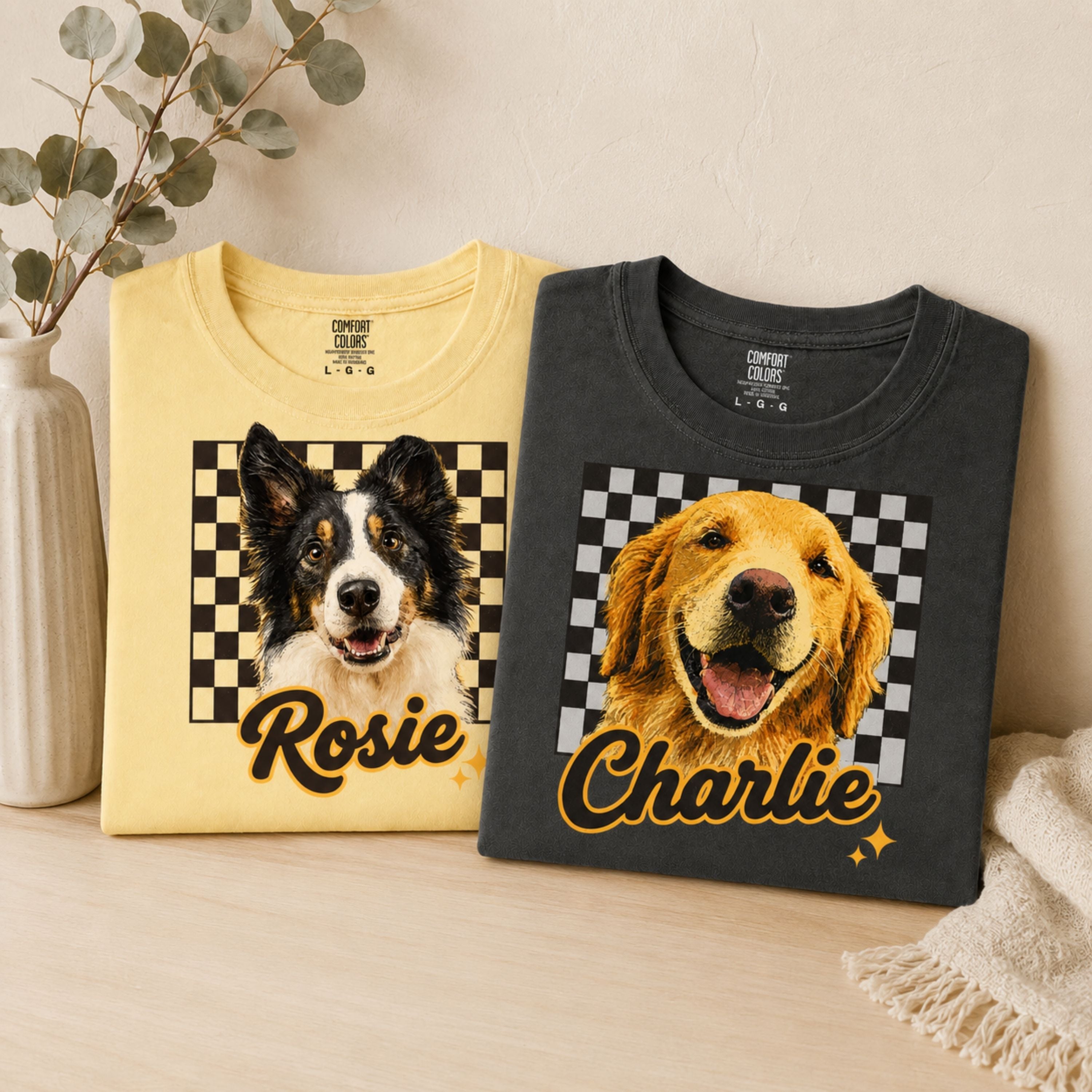 Custom Vintage Retro Pet Shirt | Personalized Dog Graphic Tee