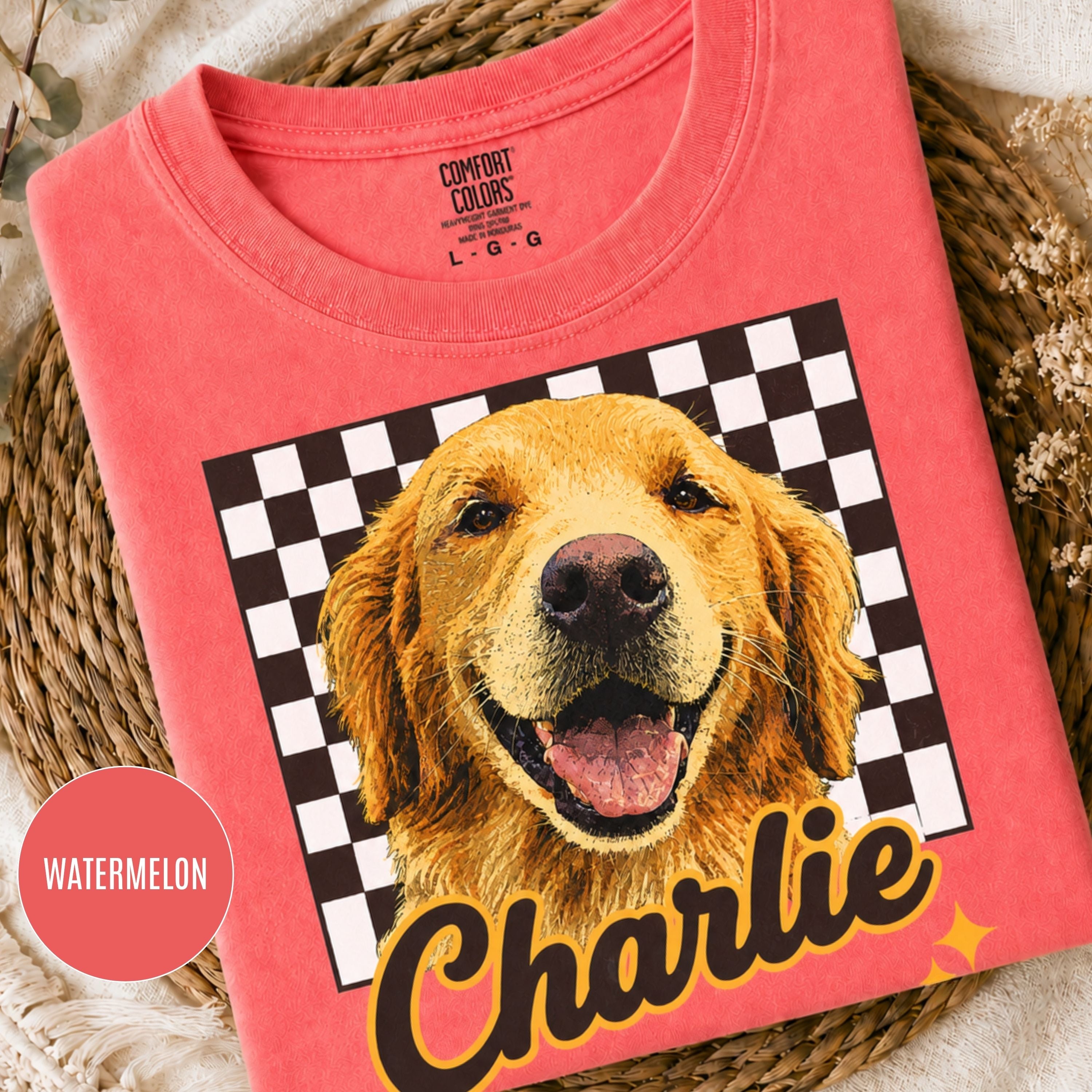 Custom Vintage Retro Pet Shirt | Personalized Dog Graphic Tee