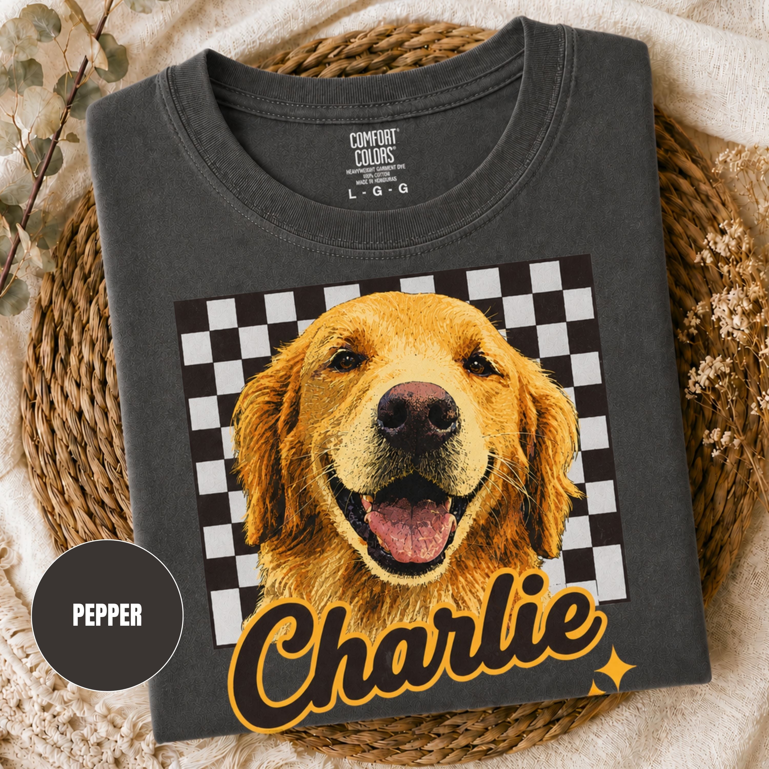 Custom Vintage Retro Pet Shirt | Personalized Dog Graphic Tee
