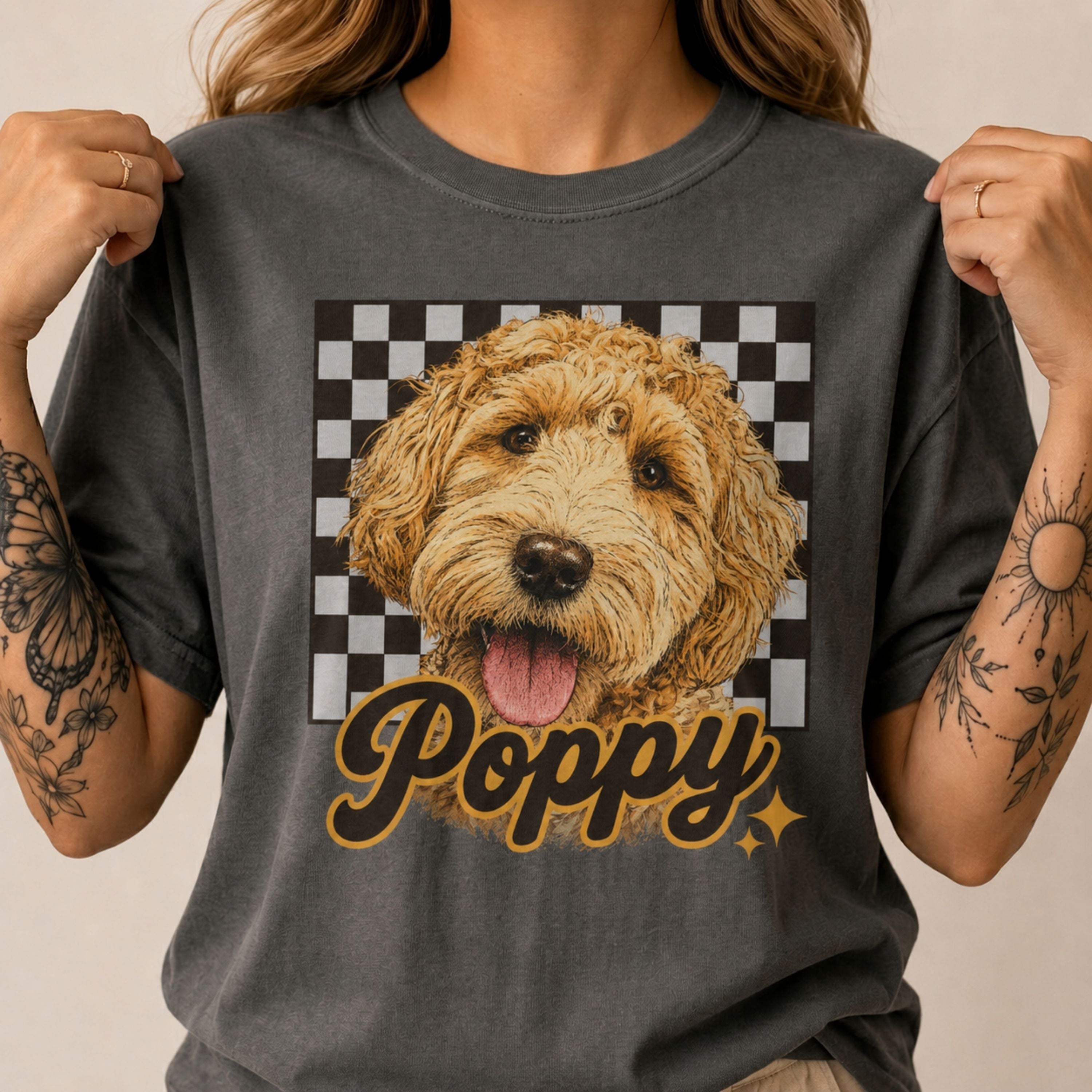 Custom Vintage Retro Pet Shirt | Personalized Dog Graphic Tee