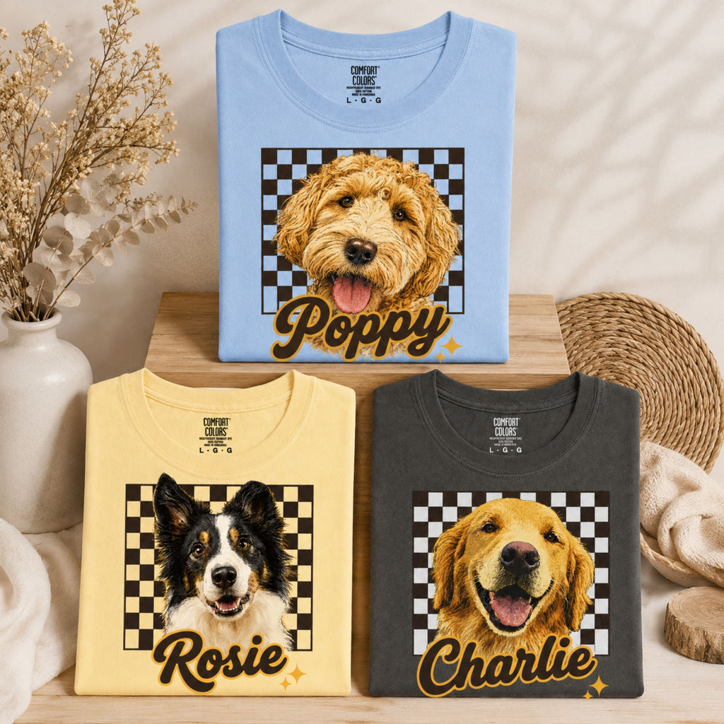 Custom Vintage Retro Pet Shirt | Personalized Dog Graphic Tee