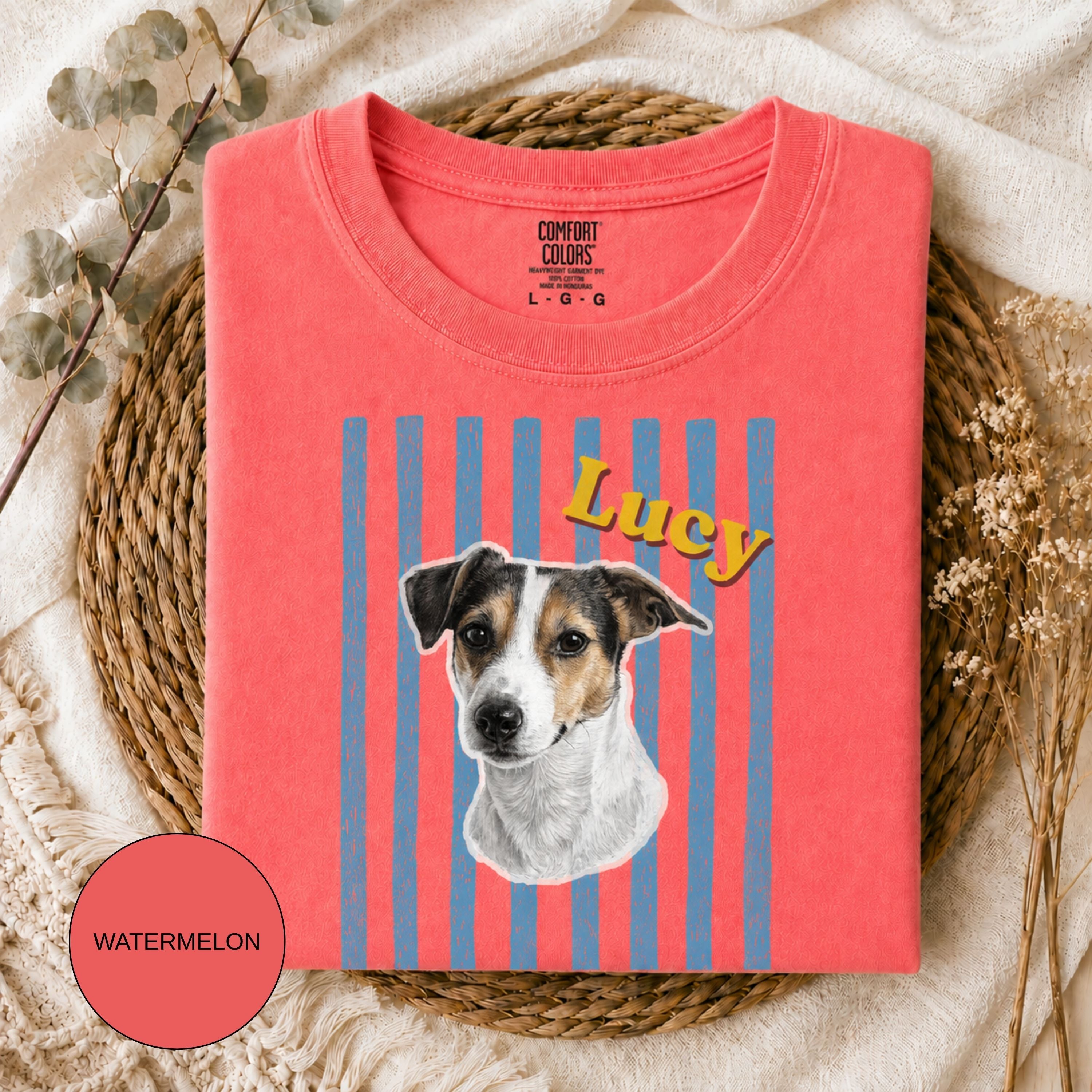 Personalized Vintage Pet Portrait T-Shirt | Custom Dog & Cat Tee