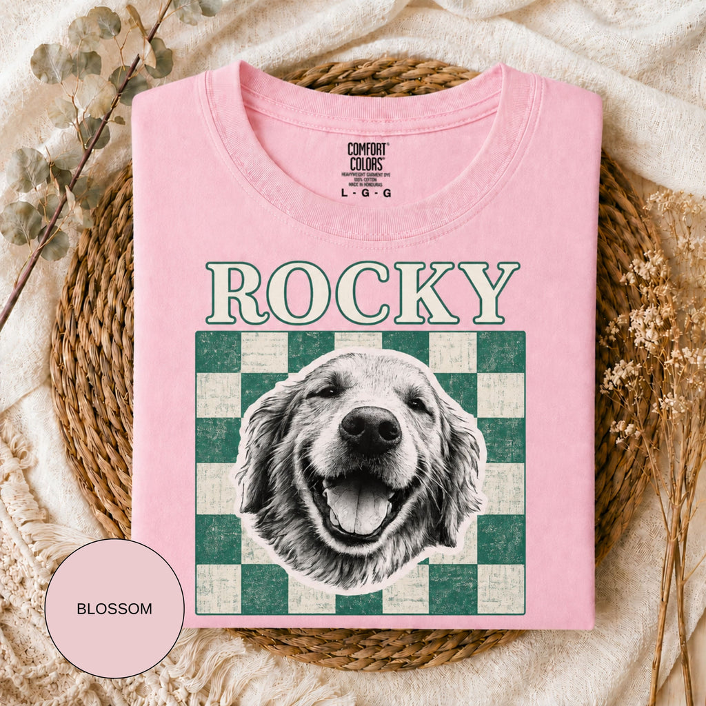 Personalized Vintage Pet Portrait T-Shirt | Custom Dog & Cat Tee
