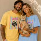 Personalized Vintage Pet Portrait T-Shirt | Custom Dog & Cat Tee