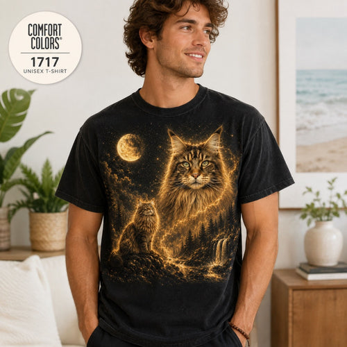 Custom Cat Shirt – Personalized Moon Portrait Tee