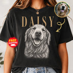 Custom Pet Portrait T-Shirt – Vintage Pencil Sketch