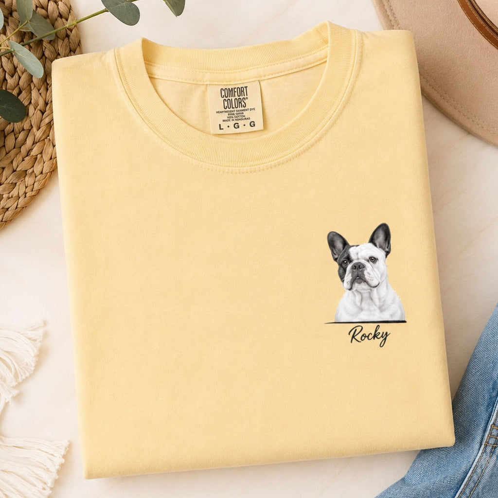 Custom Dog Portrait Shirt – Personalized Sketch Tee