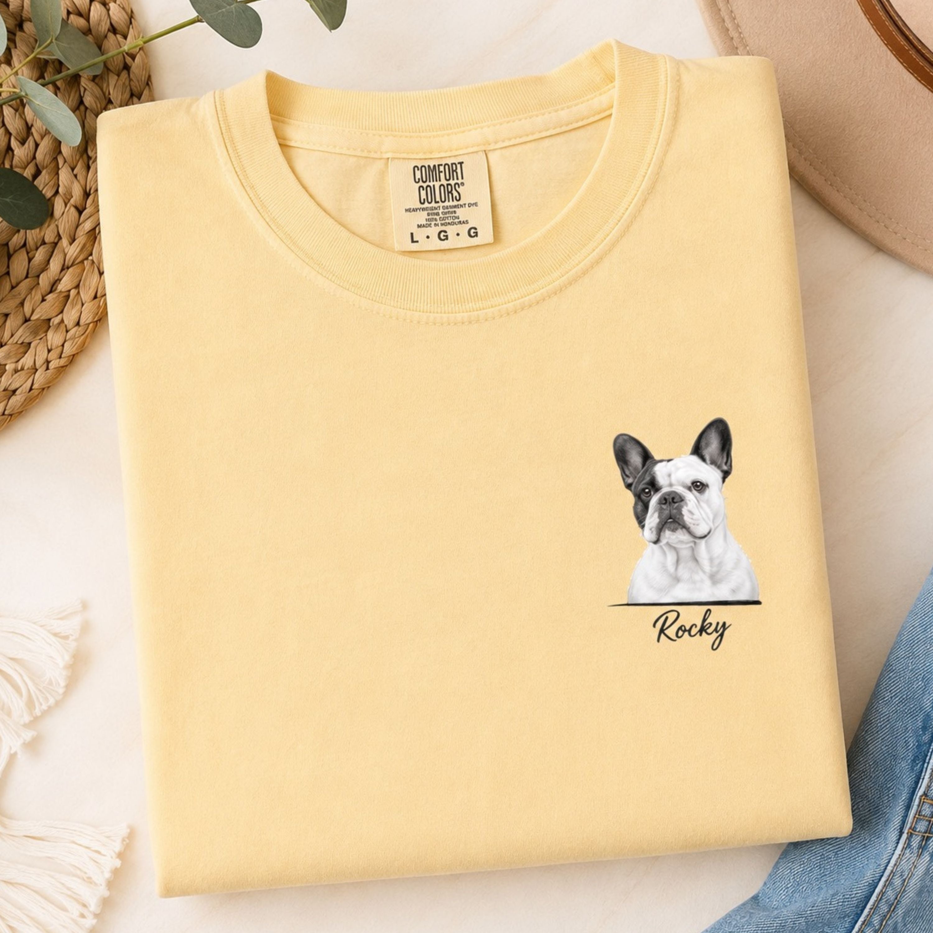 Custom Dog Portrait Shirt – Personalized Sketch Tee
