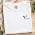 Custom Pet Portrait Shirt – Watercolor Name & Paw Tee