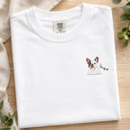 Custom Pet Portrait Shirt – Watercolor Name & Paw Tee