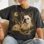 Custom Dog Shirt – Personalized Moon Pet Portrait T-Shirt