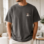 Custom Pet Portrait Shirt – Watercolor Name & Paw Tee