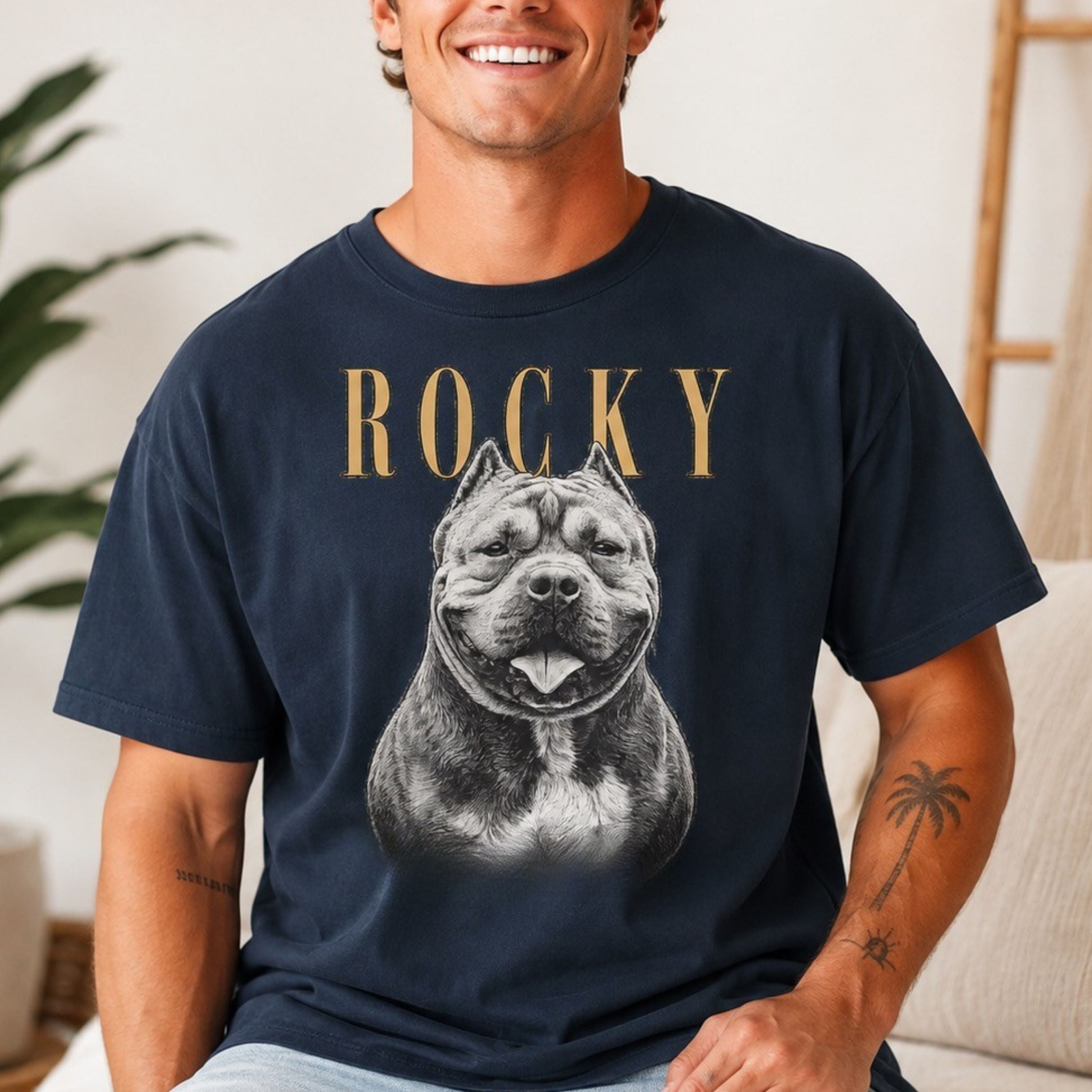 Custom Pet Portrait T-Shirt – Vintage Pencil Sketch