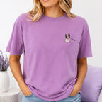 Custom Pet Portrait Shirt – Watercolor Name & Paw Tee