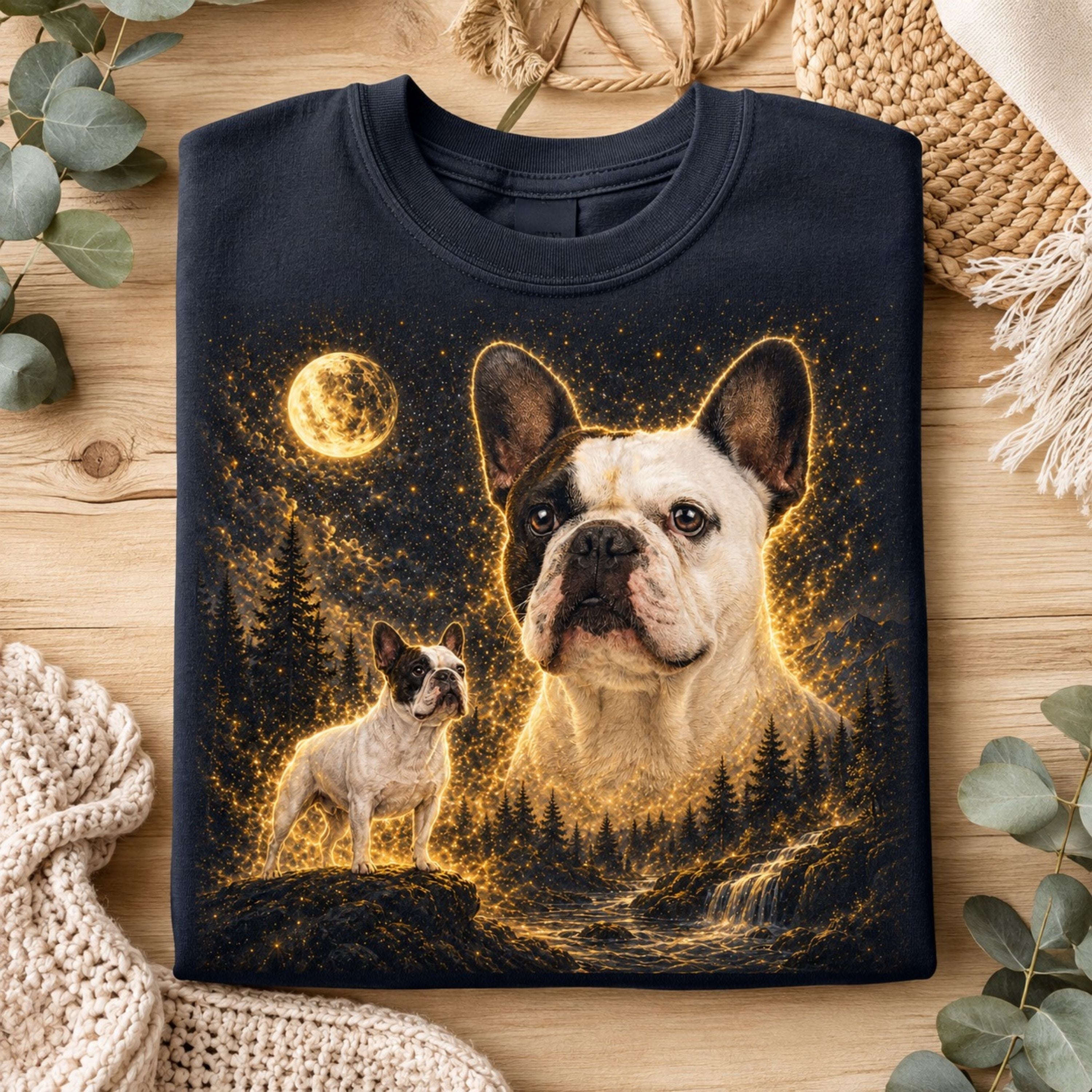 Custom Dog Shirt – Personalized Moon Pet Portrait T-Shirt
