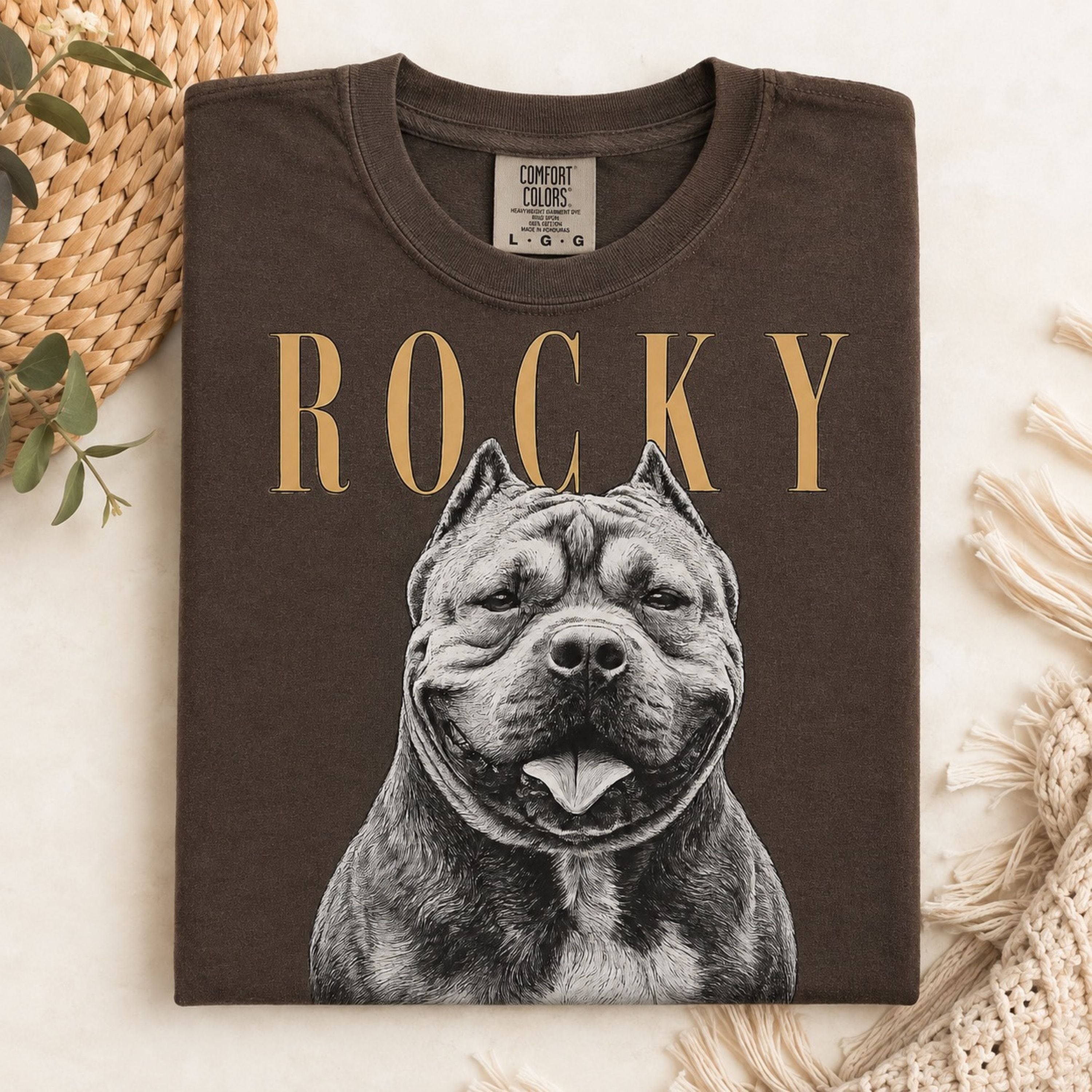 Custom Pet Portrait T-Shirt – Vintage Pencil Sketch