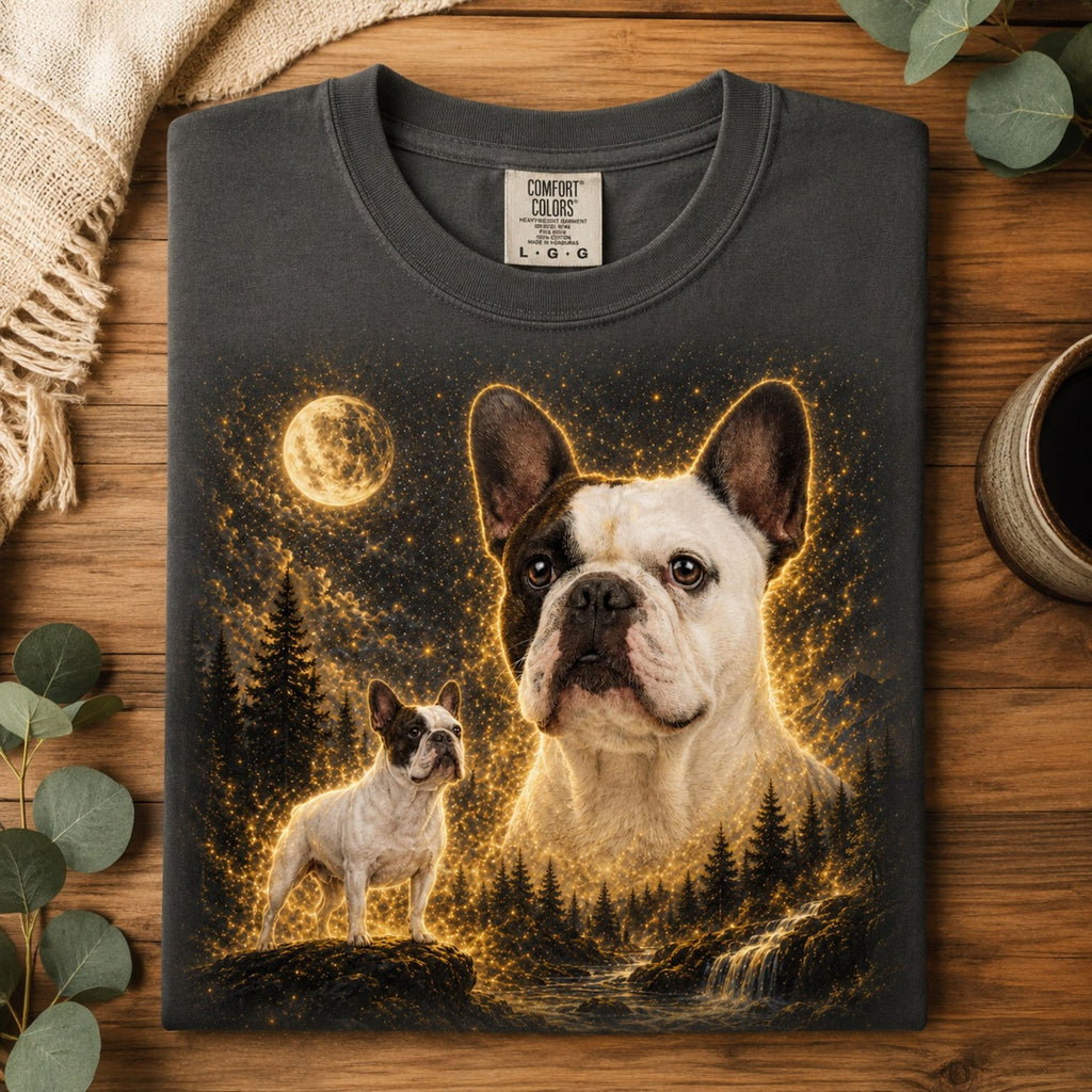 Custom Dog Shirt – Personalized Moon Pet Portrait T-Shirt